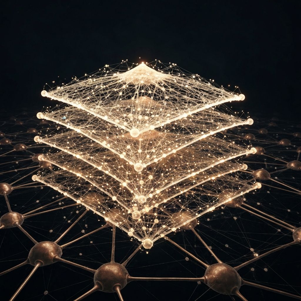 Neuronske mreže, vizualizacija međusobno povezanih neurona u slojevima